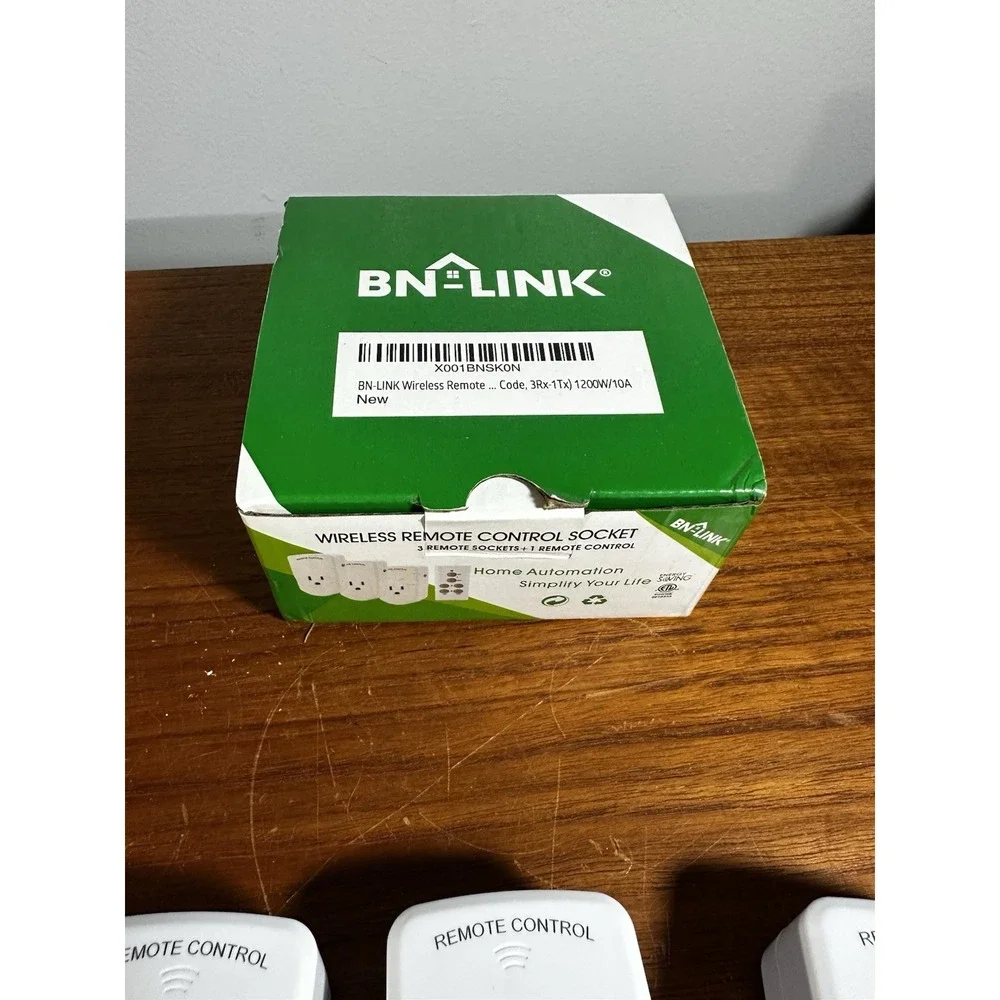 BN-LINK Wireless Remote Control Indoor Socket Plug 3 Sockets & 1 Remote NEW